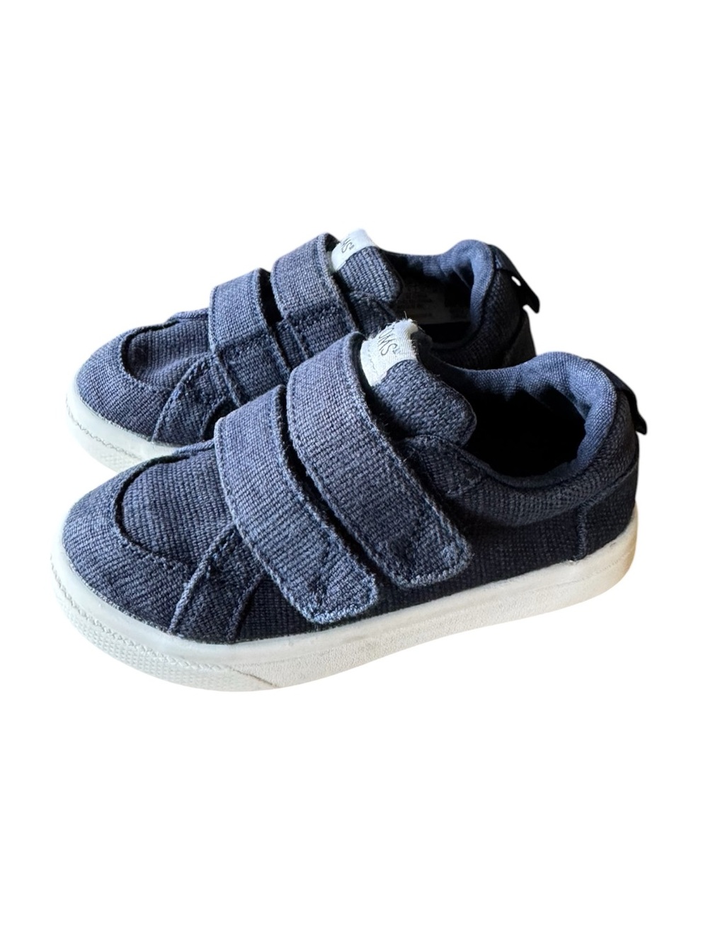Toms Navy Cruz Double Strap Velcro Toddler Sneaker